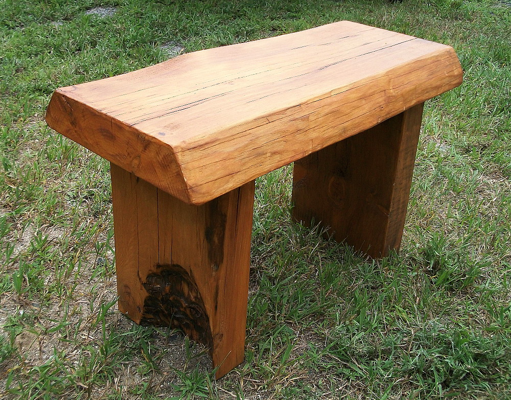 white pine bench